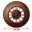 Ver imagem 4 de Relógio de Parede Vazado Analógico Decorativo Rústico 50cm