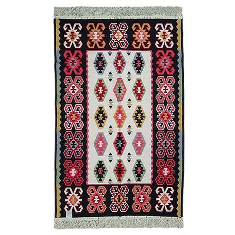 Tapete para Hall de Entra e Sala Turco Kilim Dupla Face - 140x215cm