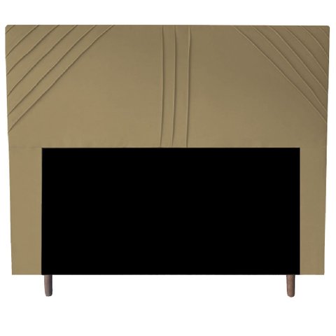 Cabeceira Cama Box King Lisboa 195 Cm Suede Bege MV Estofados