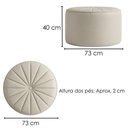 Ver imagem 3 de Puff Decorativo Eron 73x73 cm Pes Fixos Courino Tcs 725 Moll