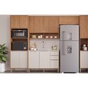 Ver imagem 3 de Torre Quente de Cozinha Paneleiro Divina C/ 4 Portas e 2 Nichos P/ Forno 70cm Cinamomo/titanium -