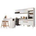 Ver imagem 4 de Cozinha Completa Modulada Florença 8 Portas 1 Gaveta MDP 252cm Branca Multimóveis