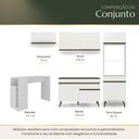 Ver imagem 5 de Cozinha Completa Modulada Florença 8 Portas 1 Gaveta MDP 252cm Branca Multimóveis
