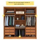 Ver imagem 7 de Guarda Roupa Casal 6 Portas 6 Gavetas 100% Mdf Fortuna S/ Espelho S/ Pés - Tcil Cinamomo/off White
