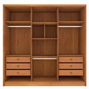 Ver imagem 4 de Guarda Roupa Casal 6 Portas 6 Gavetas 100% Mdf Fortuna S/ Espelho S/ Pés - Tcil Cinamomo/off White