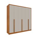 Ver imagem 1 de Guarda Roupa Casal 6 Portas 6 Gavetas 100% Mdf Fortuna S/ Espelho S/ Pés - Tcil Cinamomo/off White