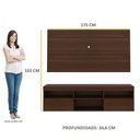 Ver imagem 4 de Rack Com Painel Tv 65" Flórida Multimóveis V3059 Madeirado Duna