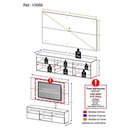 Ver imagem 6 de Rack Com Painel Tv 65" Flórida Multimóveis V3059 Madeirado Duna