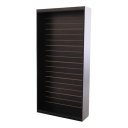 Ver imagem 1 de Estante Canaletada 100% Mdf Preto - Suprema Móveis