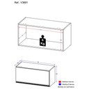 Ver imagem 3 de Armário de Cozinha Aéreo 70cm 1 Porta Basculante Veneza Multimóveis V3681 Preto