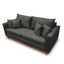 Ver imagem 2 de Sofá Ulisses 2 Lugares Moderno Linho Premium Base Madeira Minimalista Confortável Reforçado
