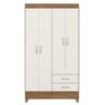 Guarda Roupa Solteiro Astro 110cm  4 Portas 2 Gavetas - Amendola Touch/Off White Demóbile - 2