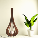 Ver imagem 2 de Luminária de Chão MDF IBIZA:Marrom/Kit com 2 - 90x42cm e 75x37cm