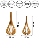 Ver imagem 3 de Luminária de Chão MDF IBIZA:Marrom/Kit com 2 - 90x42cm e 75x37cm