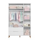 Ver imagem 2 de Quarto Infantil Melinda Guarda Roupa + Cômoda Mdf Branco