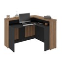 Ver imagem 1 de Balcão para Secretária Romênia Nogal Preto