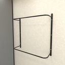 Ver imagem 2 de Arara de Roupas Closet Quarto com 4 Peças Cremalheira 100x100 Cm Cor Preto Modelo Clst1p28