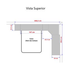 Guarda Roupa Dormitório Modulado Alpes Casal 1,38 m Canto c/ 2 Portas de Correr - Branco - Luciane M - 4