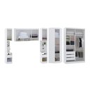 Ver imagem 2 de Guarda Roupa Dormitório Modulado Alpes Casal 1,38 m Canto c/ 2 Portas de Correr - Branco - Luciane M