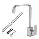 Ver imagem 1 de Torneira Monocomando 360º Cozinha Bancada Inox Escovada 1/4