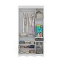 Ver imagem 5 de Guarda-roupa Infantil 92cm com Vidro 3 Portas e 2 Gavetas Sonho Multimóveis Mp4472 Branco-off White