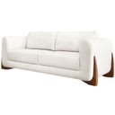Ver imagem 1 de Sofa Jolie 3 Lugares 230cm Pes Boomerang Linho Boucle 3300 Ezz
