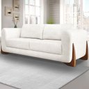 Ver imagem 2 de Sofa Jolie 3 Lugares 230cm Pes Boomerang Linho Boucle 3300 Ezz
