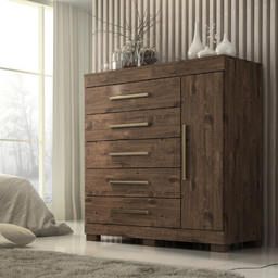 Cômoda Rayane 5gav C/sapateira Café Acp Móveis 100%mdf - 2 Cômoda Rayane 5gav C/sapateira Café Acp Móveis 100%mdf - 2