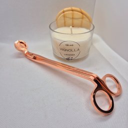 Tesoura para Cortar Pavio de Vela e Vela Aromática 90gr:preto - 4