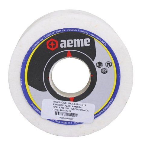 Rebolo Vitrificado Retifica Copo 4x2x1.1/4 Aa80k6v2 (101.6x50.8x31.75)