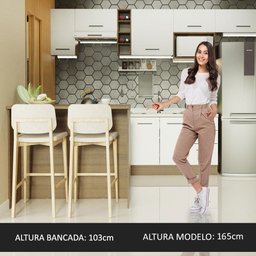 Bancada Ilha para Cozinha 120 Cm Rustic Madesa - 4