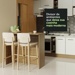 Bancada Ilha para Cozinha 120 Cm Rustic Madesa - 5