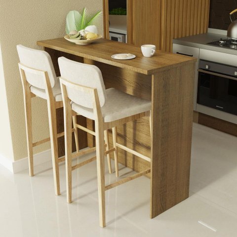 Bancada Ilha para Cozinha 120 Cm Rustic Madesa