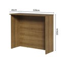 Ver imagem 4 de Bancada Ilha para Cozinha 120 Cm Rustic Madesa