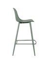 Ver imagem 5 de Kit com 2 Banquetas Miami Média Assento Polipropileno e Base em Aço com Pintura Epóxi - Verde Aloe