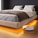 Ver imagem 4 de Cama Box Queen Osaka Flutuante Estilo Japonesa 158x198 Base Estofada Bouclê Capuccino - Desk Design