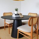Ver imagem 7 de Mesa de Jantar Cone Redonda Laminado em Madeira 120cm Cairo Preto Ebano