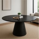 Ver mais imagens de Mesa de Jantar Cone Redonda Laminado em Madeira 120cm Cairo Preto Ebano