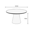 Ver imagem 3 de Mesa de Jantar Cone Redonda Laminado em Madeira 120cm Cairo Preto Ebano