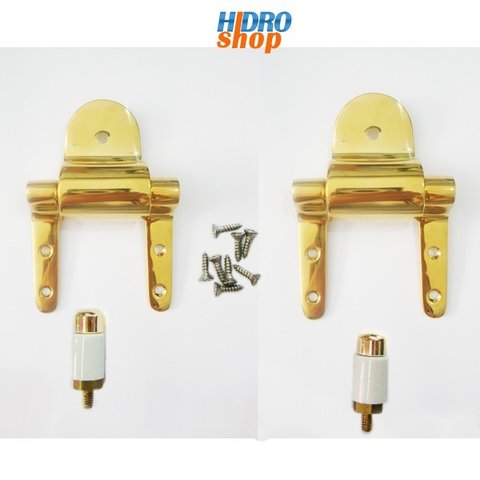 Fixação Slow Close Gold Assento Poliéster Deca Link Omega Carrara Nuova Duna - FX237GL