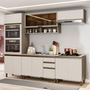Ver imagem 2 de Cozinha Completa 5 Peças Connect Duna/cristal com Aéreo Basculante Vidro - Móveis Henn
