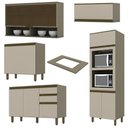 Ver imagem 3 de Cozinha Completa 5 Peças Connect Duna/cristal com Aéreo Basculante Vidro - Móveis Henn