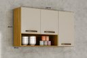 Ver imagem 2 de Armário Aéreo 3 Portas Maísa CHF Móveis Cinamomo/Off White