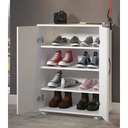 Armário P/ Quarto Base Armazenamento Cabeceira Sapateira - 5