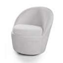 Ver imagem 1 de Poltrona Eduarda Tecido Bouclé Cinza Claro Base Giratória