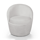 Ver imagem 2 de Poltrona Eduarda Tecido Bouclé Cinza Claro Base Giratória