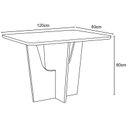 Ver imagem 3 de Mesa Jantar Vértice 120 4 Cadeiras Isa Bege - Henn