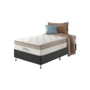 Ver imagem 1 de Cama Box Solteiro King Preto + Colchão Molas Ensacadas Houston Pillow Inn 96x203x65cm