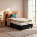 Ver imagem 2 de Cama Box Solteiro King Preto + Colchão Molas Ensacadas Pillow In Zidi Houston 96x203x65cm