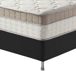 Cama Box Solteiro King Preto + Colchão Molas Ensacadas Houston Pillow Inn 96x203x65cm - 4